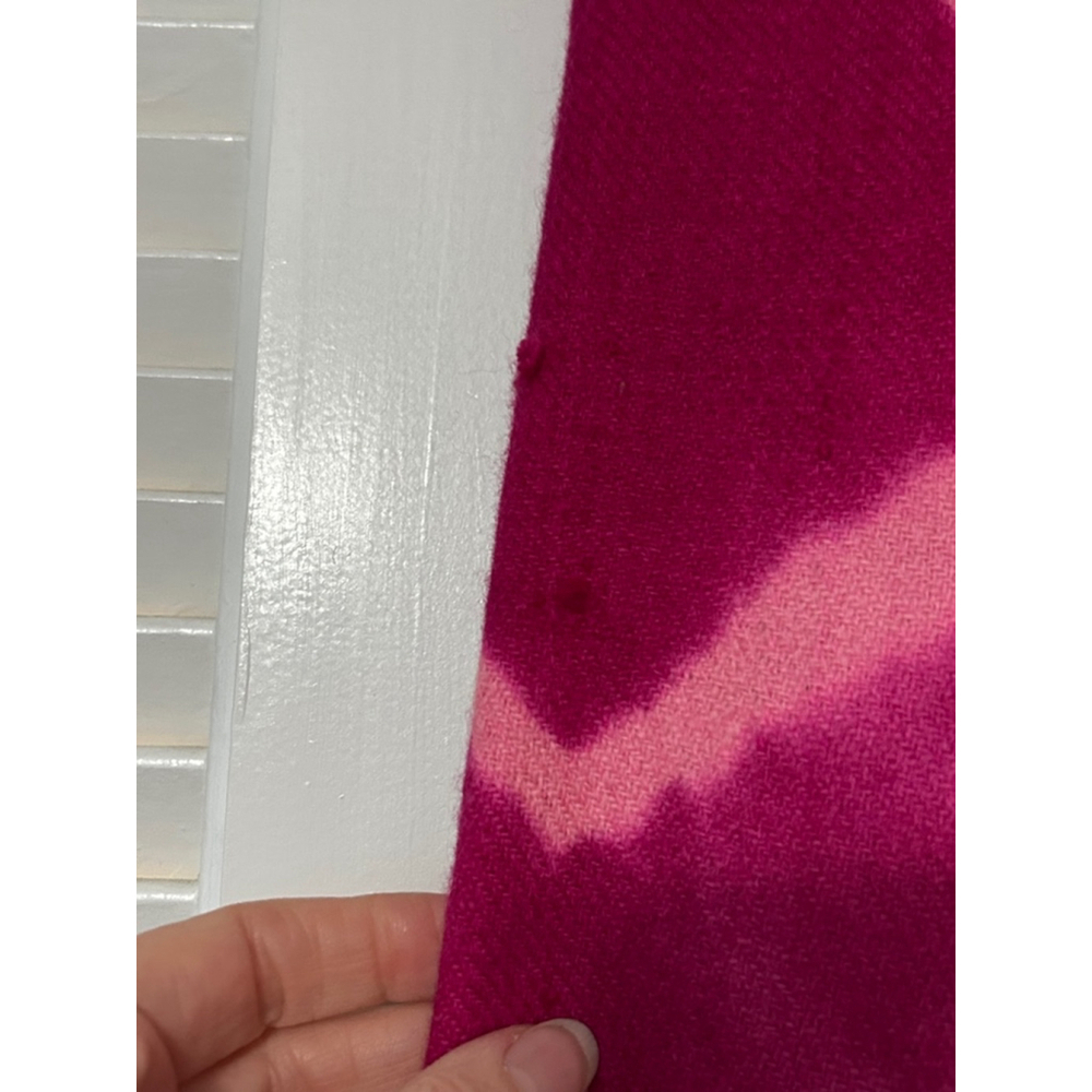 Jade Hot Pink Tie Dye Fringe Hem Skirt Size M Wool Lined - Picture 6 of 12